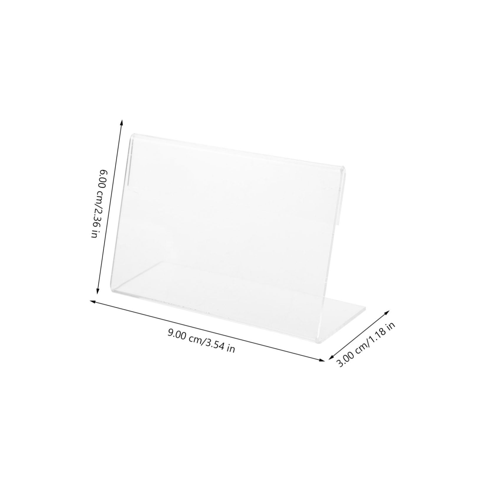 NUOBESTY 200stücke Förmige Acryl Preisschildhalter Transparente Preisetikettenständer Für Restaurants Geschäfte Und Messen Installieren