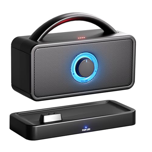 Healvaluefit Wireless TV Speakers for Seniors, Hard of Hearing, Elderly - Up to 50ft Range, 20H Playtime, Bluetooth Audio Amplifier with Headphone Jack for Smart/Older TVs, Bedroom & Multi-Room Use