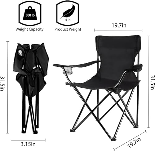 Image of DONDA Folding Camping Chairs - Lightweight, Portable Chair for Beach, Lawn, Outdoor Sports