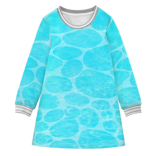 Wave Sea Girls Dresses Long Sleeve Sweatshirt Dress for Girls Winter Toddler Casual A Line Dresses Size 2-8T