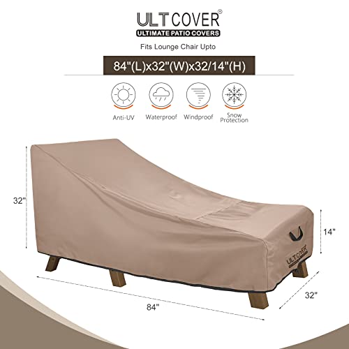 Ultcover Waterproof Patio Lounge Chair Cover Heavy Duty Outdoor Chaise Lounge Covers - 84L X 32W X 32H Inch #TOP1