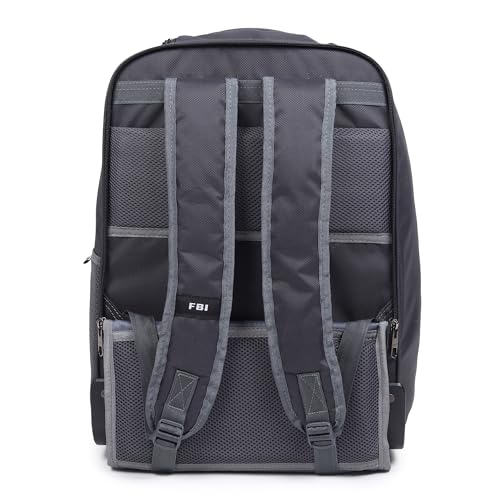 Image of FBI Fabco 40 Litre Travel Backpack Water Resistant with 3 Compartments Telescopic Aluminium Handle for Office Travel Bag for Men & Women | 2 Wheels Trolley Backpack Laptop (TH-01-Grey,Large)
