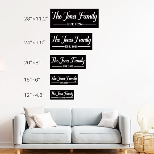 Personalized Family Name Metal Wall Art Sign – Custom Last Name Plaque for Weddings, Housewarmings, and Rustic Home Decor - Image 4