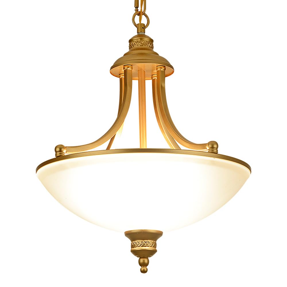 Lustre suspendu en verre dôme vintage or pour cuisine et salle à manger