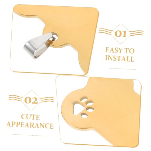 Plaques identification animaux acier durable Kisangel étiquettes premium - 5