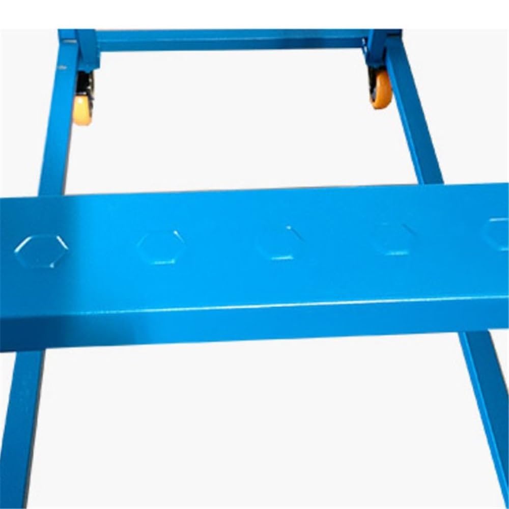 Elevación de andamios Escalera de Plataforma Móvil, Supermercado, Registro y Recogida Almacén, Plegable (Azul) 3 Metros Alto