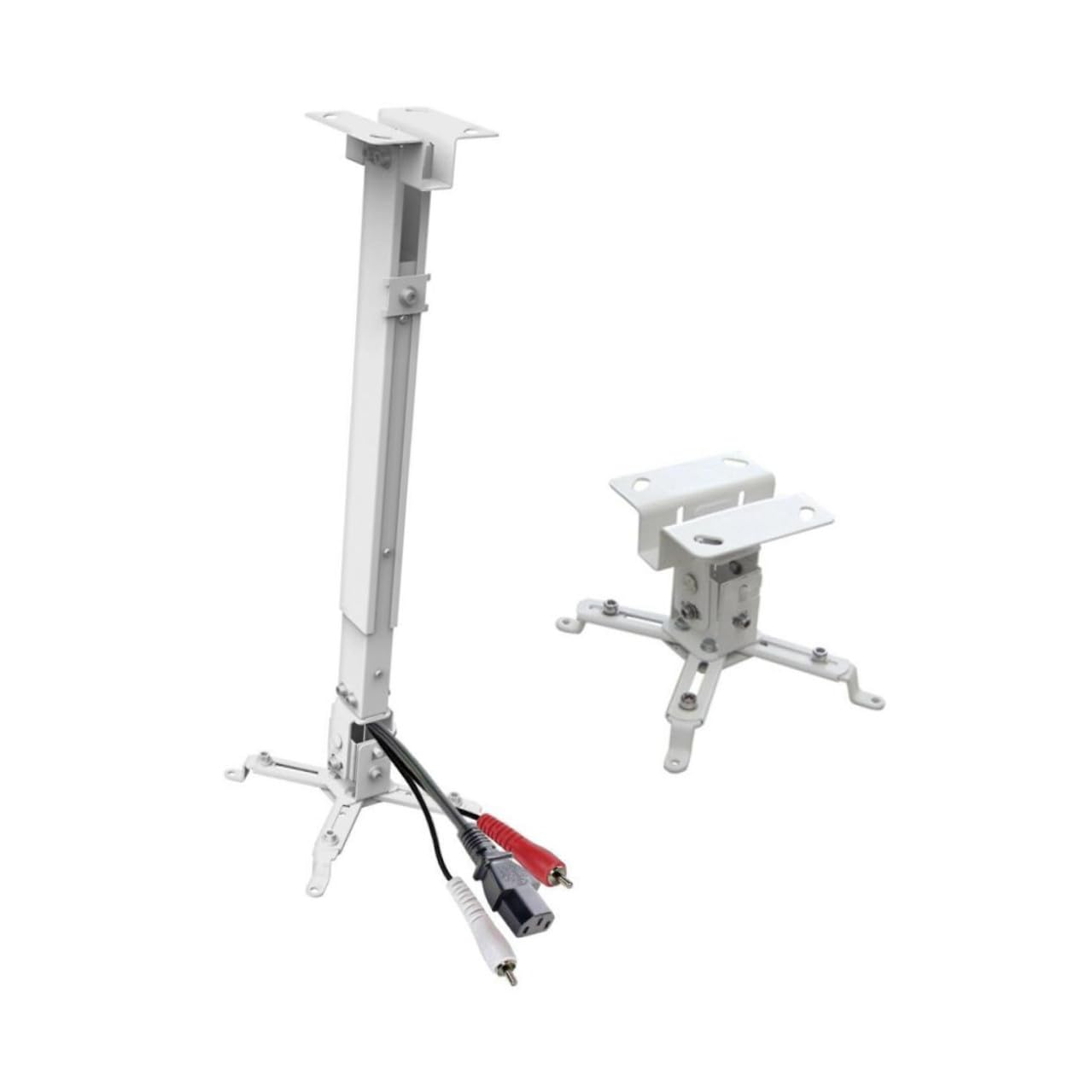 Supporto per Proiettore da Soffitto in Ferro Bracci Doppi Articolati Regolabili, Portata 15kg, Piastra da Soffitto, per Proiettori LED Orientabili