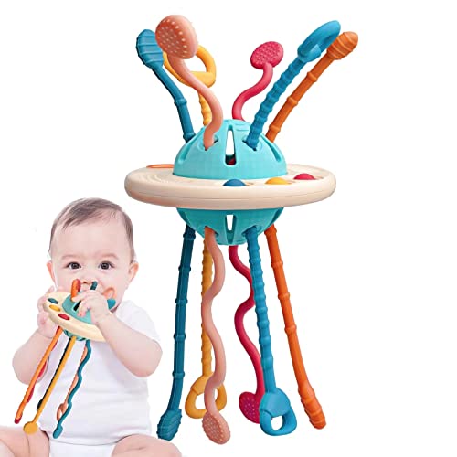 WENXIN Montessori Toys de 12 a 18 meses, juguetes de bebé de 6 a 12 meses, juguetes de cuerda de pulpo, juguetes de viaje y dentición para asiento de coche, 12, 18 meses (C) Cover