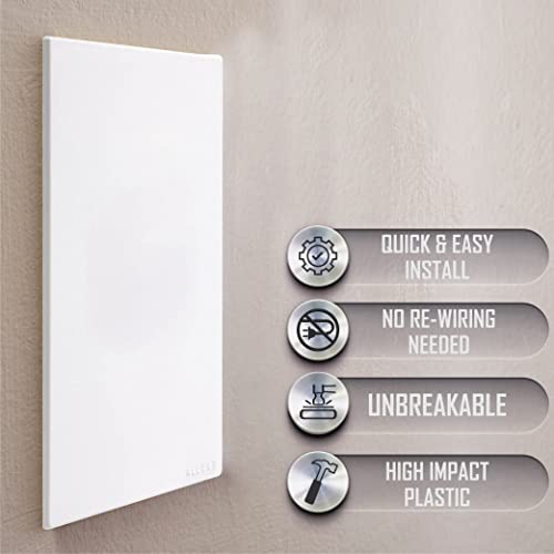 Taymac A00W Allure Nonmetallic Wallplate With Blank Insert, White #TOP3