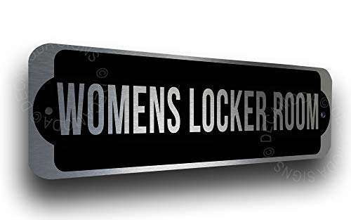 Deca Moda Womens Locker Room Sign, Signs for Business, Door Signs, Womens Locker Room Signs, Womens Locker Room, Silver Finish, 9 x 3 inches