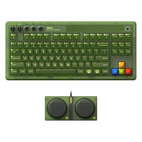 8BitDo Retro 87 Mechanical Keyboard with RGB Backlight, Bluetooth/2.4G/USB-C Hot Swappable Wireless Gaming Keyboard for Windows and Android - Xbox Edition (Officially Licensed) Cover