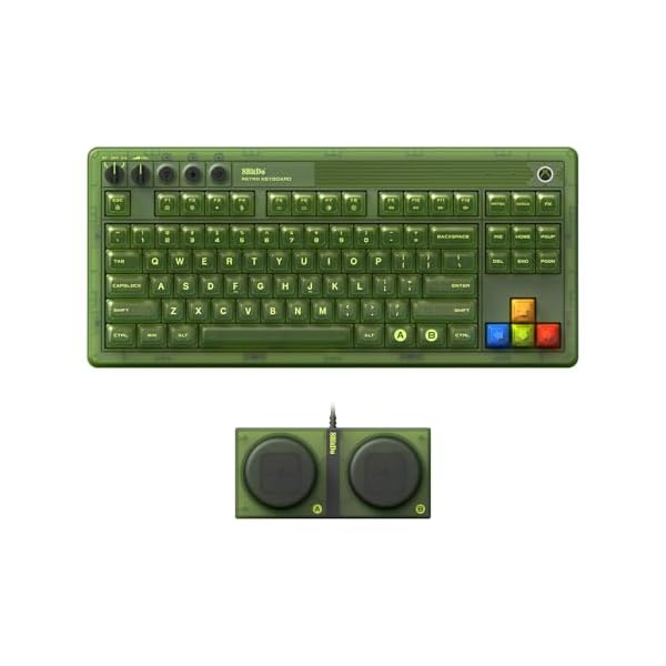 8BitDo Retro 87 Mechanical Keyboard with RGB Backlight, Bluetooth/2.4G/USB-C Hot Swappable Wireless Gaming Keyboard for Windows and Android - Xbox Edition (Officially Licensed)