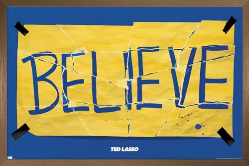 Trends International Ted Lasso - Torn Believe Wall Poster, 22.4L x 14.7W, Bronze Framed Version