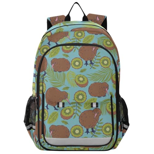 Kiwi Birds School Backpack Laptop Travel Daypack for Kids Girls Boys, Computer Notebooks Bookbag with Adjustable Padded Straps