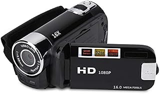 Handheld Video Camcorder FHD 16x Digital Zoom, Tragbar DV Digital Camera with COMS Sensor, Builtin Speaker, 270 ° Rotary Screen, Video Camera for Kids(Black)