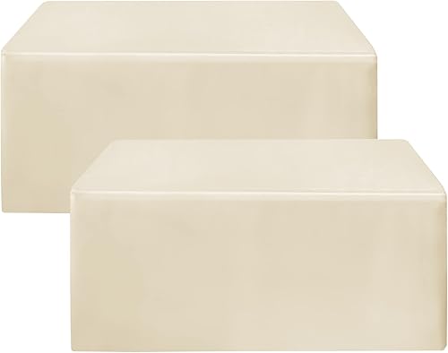 Fundas de mesa ajustables para mesas de 6 pies, 72 x 30 pulgadas, paquete de 2 manteles rectangulares de tela de poliéster para mesas plegables, disponible en Yaxa Peru