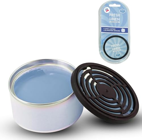 Fresh Linen Car Air Freshener Gel, 60-Day Long-Lasting Odor Eliminator with Adjustable Control for Car Home Office Closet, 17g