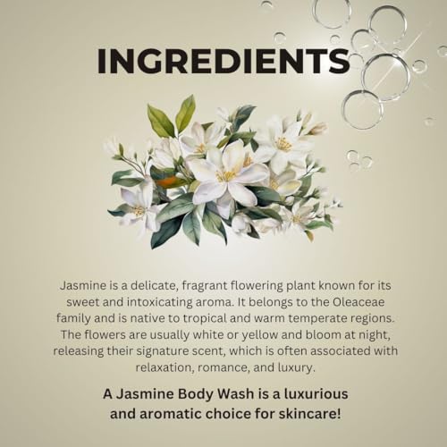 Image of Khadi Jasmin Body Wash Gel 300ml | Soothing & Moisturizing | Antioxidant Rich, Floral Scent | For Redness & Irritation | Body Wash Shower Gel For Women & Men | All Skin Types