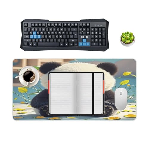 Alfombrilla Gamer Grande Rubber Panda Blanco y Negro miniatura 4