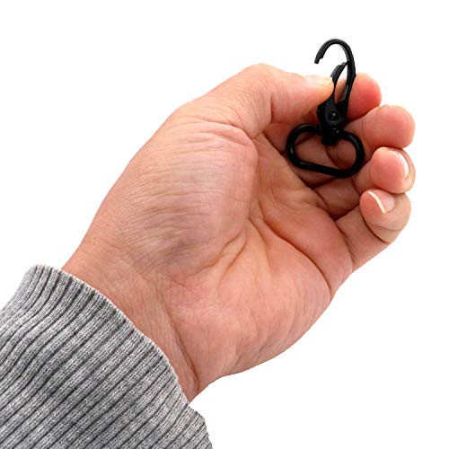 Generic Black 1.05" Inside Diameter Oval Ring Lobster Clasp Claw Swivel For Strap Pack Of 10 #TOP3