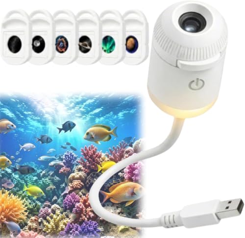 Projecteur HD Smart Dynamic 5D holographique Plug and Play, projecteur d'étoiles galaxie réglable, projecteur de galaxie et de lune USB à 360° pour chambre à coucher, plafond, voiture, toit (avec 6