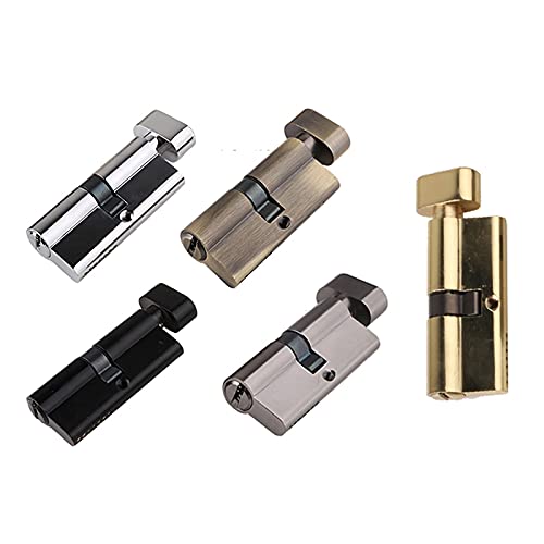 Bombin Cerradura Cerradura de Cilindro de latón for Puertas y Ventanas, Seguridad de 70, 80, 90 y 100 mm, Llave de latón Cerraduras Antibumping(Black-100mm)