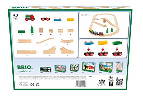 Brio Classic – 65Th Anniversary Train Set | 32 Piece Wooden Train Set Toy For Kids Age 2 Years Up #TOP5