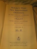 Webster's Third New International Dictionary and Seven language Volume 2 B018IV37WU Book Cover
