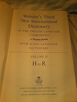 Unknown Binding Webster's Third New International Dictionary and Seven language Volume 2 Book