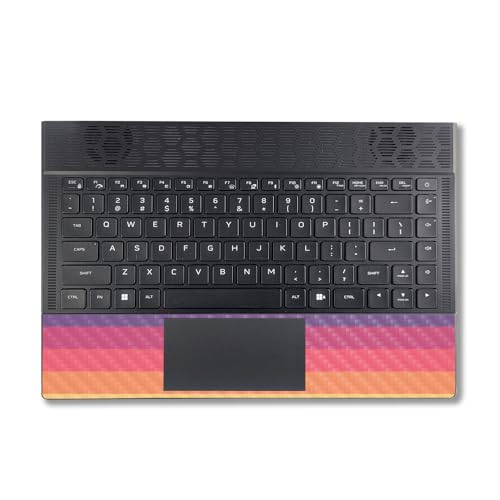 Image of MightySkins Carbon Fiber Skin Compatible With Alienware X14 R2 (2023) Full Wrap Kit - Mellow Stripes | Protective Durable Textured Carbon Fiber Finish | Easy To Apply & Change Styles | Made in the USA