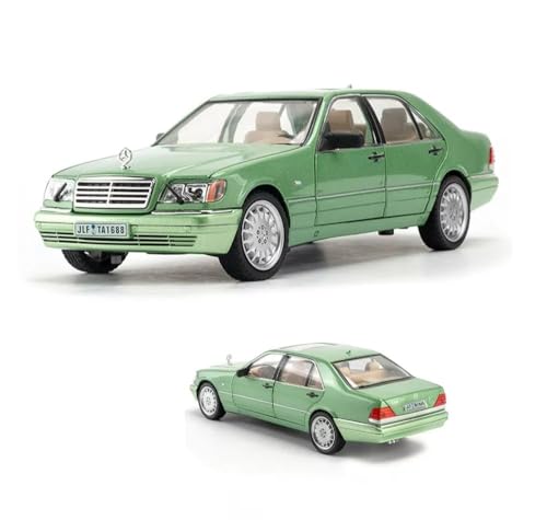 Image of DEOXY 1:24 Big Benz S-W140 320SEL Alloy Car Model Sound and Light Pull Back Toy Vehicle (Benz S-W140 Green)