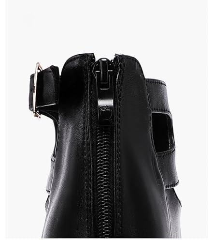 Women's High Heel Chunky Platform Sandals Black Block Platform Heels Sexy Heeled Summer Dress Shoes4