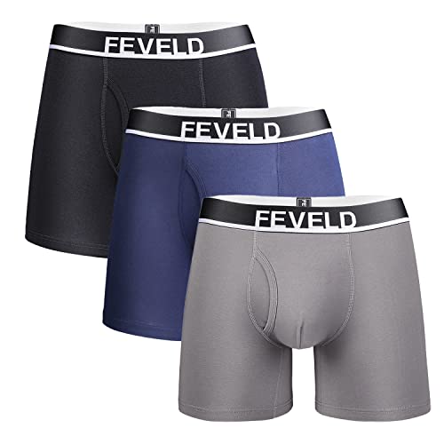 Men's Boxer Briefs Comfortable Cotton Stretch Quick Dry Sports Underwear Regular and Long Leg Available