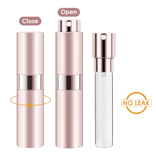 Saiveina 8ml Cologne Travel Bottles, Mini Perfume Atomizer Refillable, Portable Cologne Sprayer Empty Fragrance Travel Atomizer(4 Pack)3