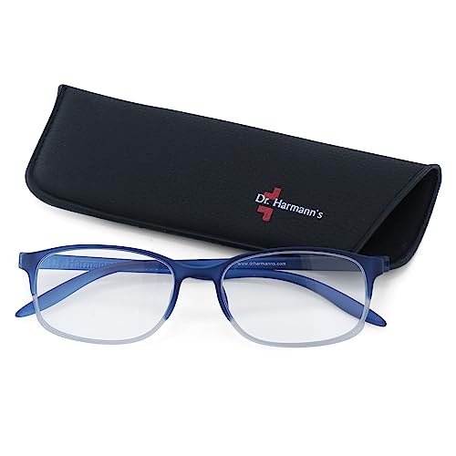 Image of DR.HARMANN'S READING GLASSES FITTED WITH BLUE BLOCK LENS (Model: Library 8 Computer Readers with Blue Light Blocking and Blue Rays filter)