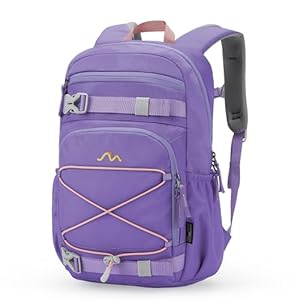 MOUNTAINTOP Kids Backpack for Boys Girls Elementary Kindergarten Bag Lightweight Children Daypack Purple