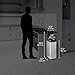iTouchless 13 Gallon Sensor Trash Can Battery-Free Automatic Bin with Odor Filter, for Kitchen and Office, Black and Stainless Steel, Ac Adapter
