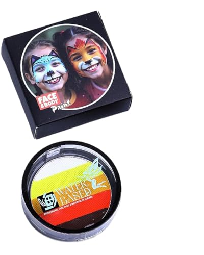 MOPZIJA 3 cores pintura corporal e facial, pinturas de Halloween rosto, Clown maquilhagem Halloween, pintura facial oleosa para adultos criança, kit maquilhagem Halloween carnaval festival Clown