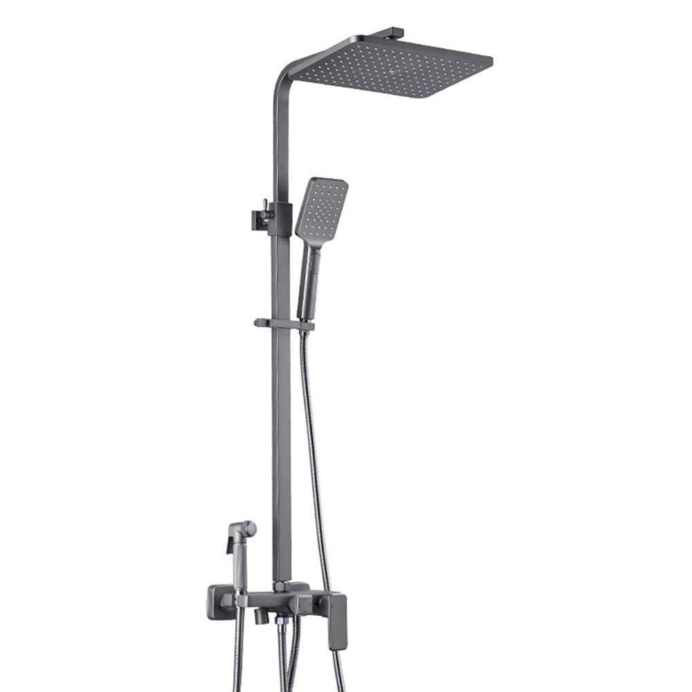 Buy Grey Bathroom Mixer Shower Tap System Brass Rain Shower 3 Mode Hand