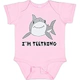 inktastic I'm Teething Cute Shark Baby Bodysuit 6 Months 0080 Pink 29044