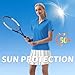 QBK Women's Golf Tennis Polo Shirt Short Sleeve V Neck Collared Athletic Workout Tops Dry Fit UPF 50+ (Light Blue, XL)