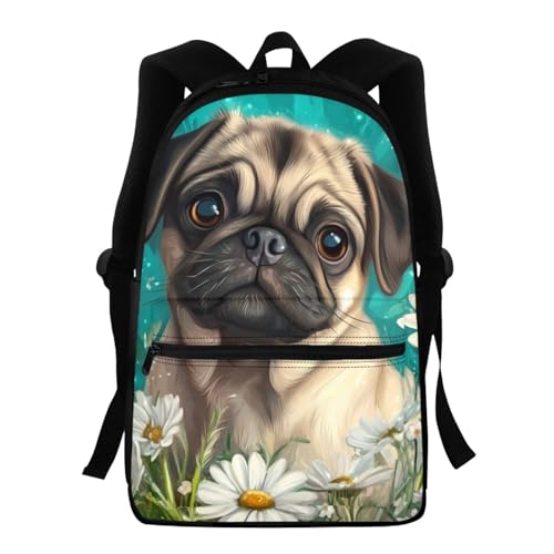 FOR-U-DESIGNS-Kids-School-Backpacks-for-Girls-Kindergarten-15-Inch-Bookbag-Ages-6-8-Lightweight-Large-Capacity-Elementary-School-Bag-Pug-Backpack-Green FOR U DESIGNS Kids School Backpacks for Girls Kindergarten 15 Inch Bookbag Ages 6 8 Lightweight Large Capacity Elementary School Bag Pug Backpack Green