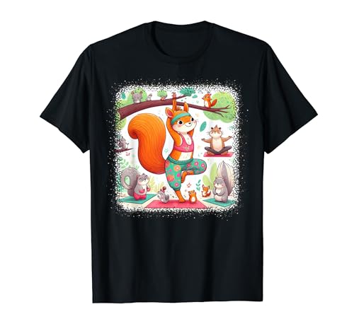 Funny Squirrel Yoga Funny Squirrel Yoga Lovers Camiseta