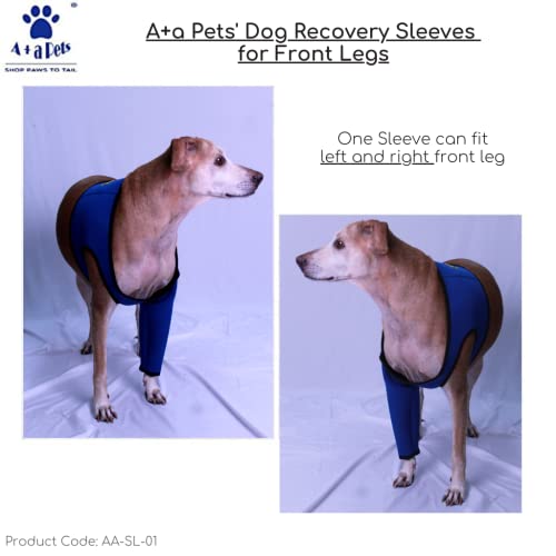 Image of A+a Pets Dog Recovery Sleeves | Abrasion-Resistant, Anti-Lick Protection, Heat Compression Support | Aids in Wound Healing & Post-Surgery Recovery (Size3)