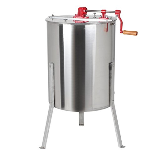 SWEEPID Manual Honey Extractor Honey Extractor Honey Extractor 4 Honeycomb Manual Beekeeping Equipment for Beginners Beekeepers Accessories 660 x 490 x 970mm