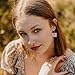 Sabrina Carpenter 𝐒𝐡𝐨𝐫𝐭 𝐧' 𝐒𝐰𝐞𝐞𝐭 Concert Earrings for Women Fans Acrylic Purple Heart Earrings Dangle Sabrina Album Inspired Earrings Merch Accessories for Costume Outfit Dress Decor (S.C.set)