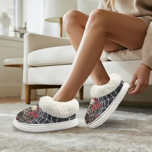 Slippers for Womens Home Comfy Fuzzy Soft Bedroom Plush Warm Winter Lined Indoor Outdoor House Shoes4