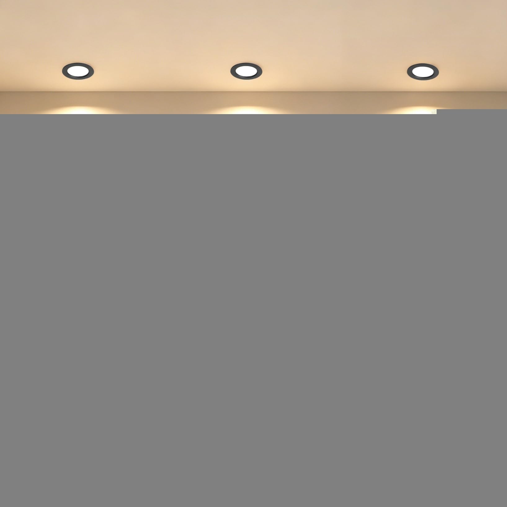 VOGHMOLD 12W Ultra Slim LED Downlight Recessed Ceiling Light 4 inch, 3000K Spot Lights Black Aluminum Trim, Cut Φ110-130mm, AC110-240V Panel Lighting for Office Hallway Closet, 16 Pack