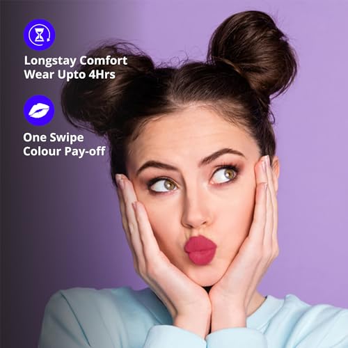 Image of Blue Heaven Get Matte Lipstick | Soft Matte Finish and Lightweight Formula | Intense Pigment | Long-Lasting Lipsticks For Women | 403PM | 4gm (Pack of 3)