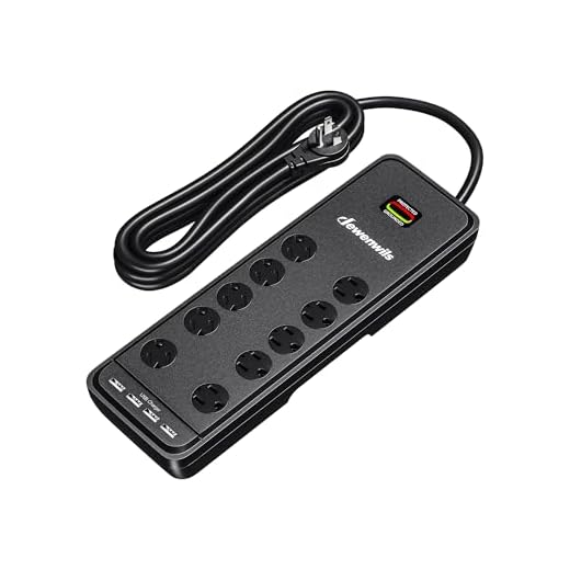 10-Outlet Surge Protector with USB Ports